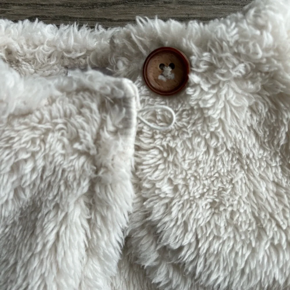 Carter’s Just One You Baby Girl Faux Fur Vest Shrug White Cream Ivory Newborn